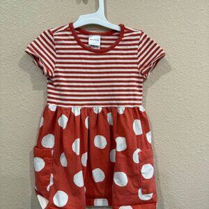 Hanna Andersson stripe polka dot dress 3T